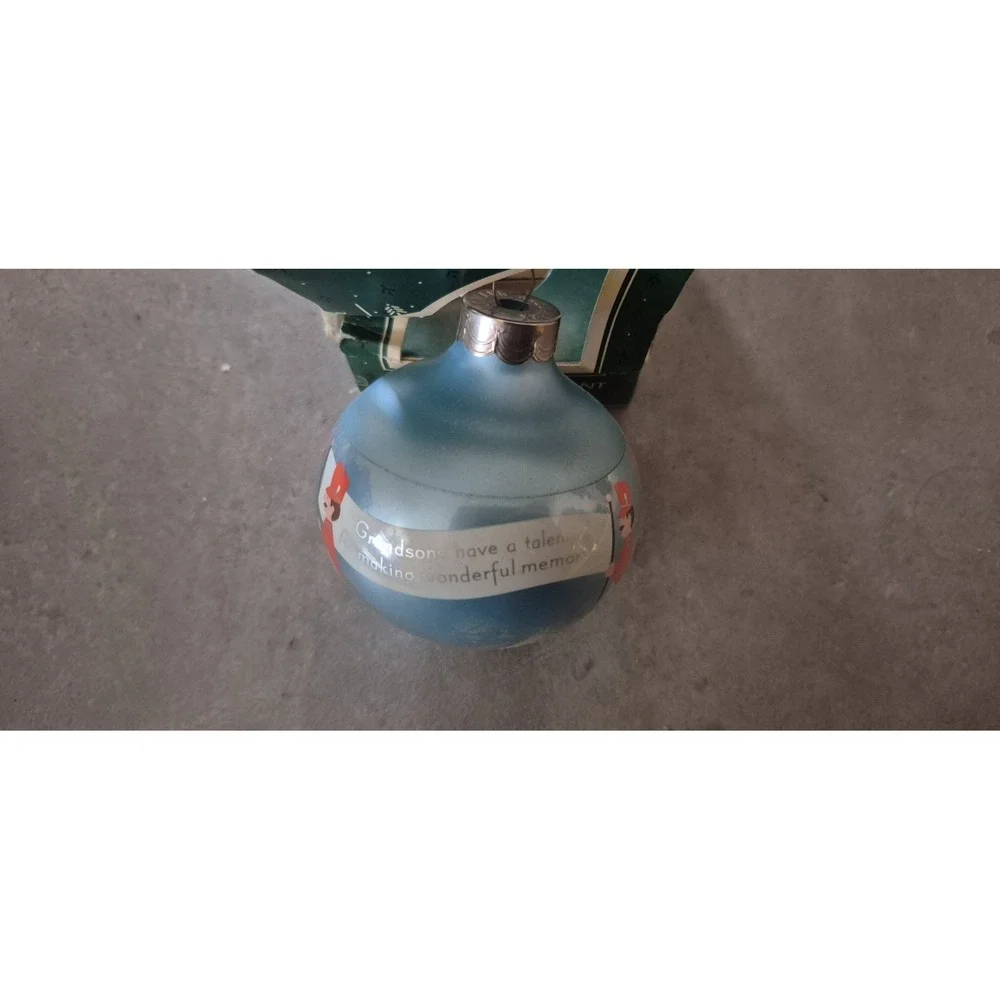 Vintage Hallmark‎ Grandson 1987 Glass Christmas Keepsake Ornament Marching Band